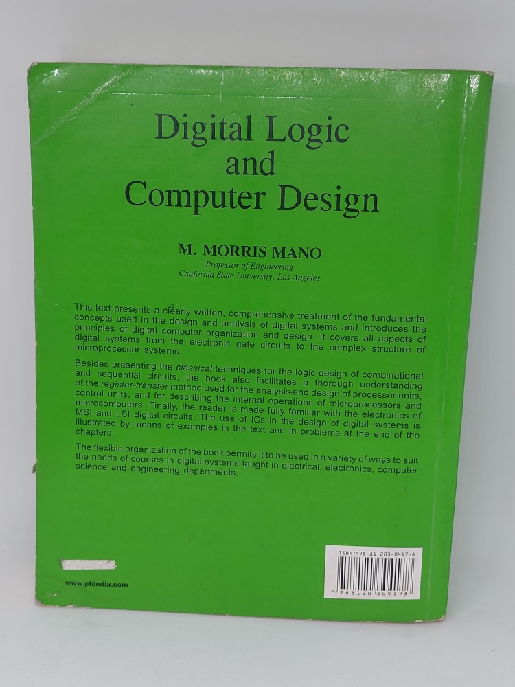 Digital Logic And Computer Design By M Morris Mano Naresh Old Books Seller Purchaser