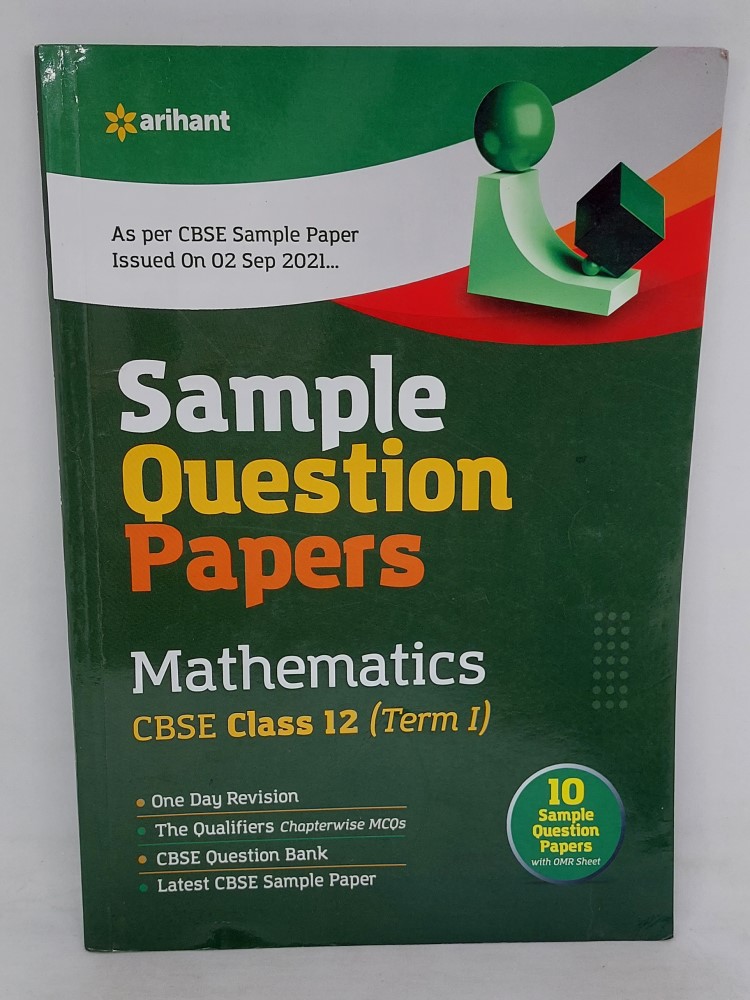 arihant sample question papers mathematics cbse class 12 term 1
