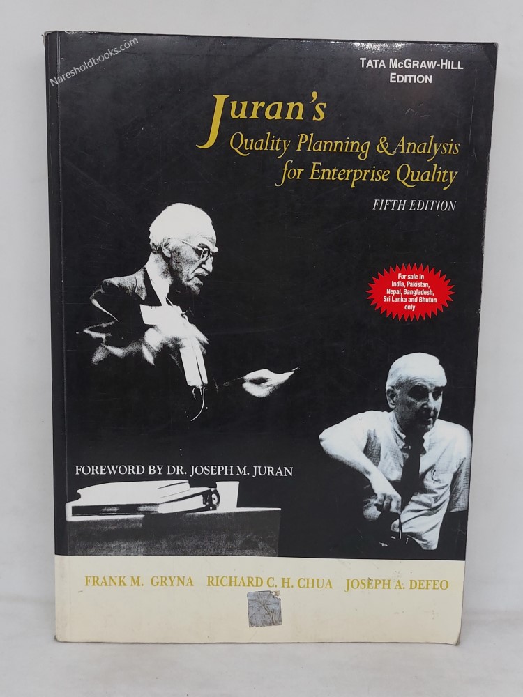 jurans quality planning and analysis for enterprise quality fifth edition by frank m gryna
