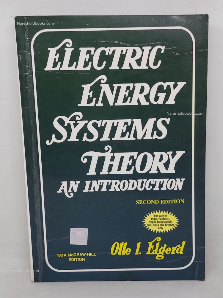 Electric Energy Systems Theory An Introduction olle elgerd 2nd edition