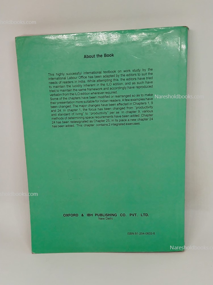 introduction to work study 3rd edition by Geneva Indian Adaptation International Labour Office