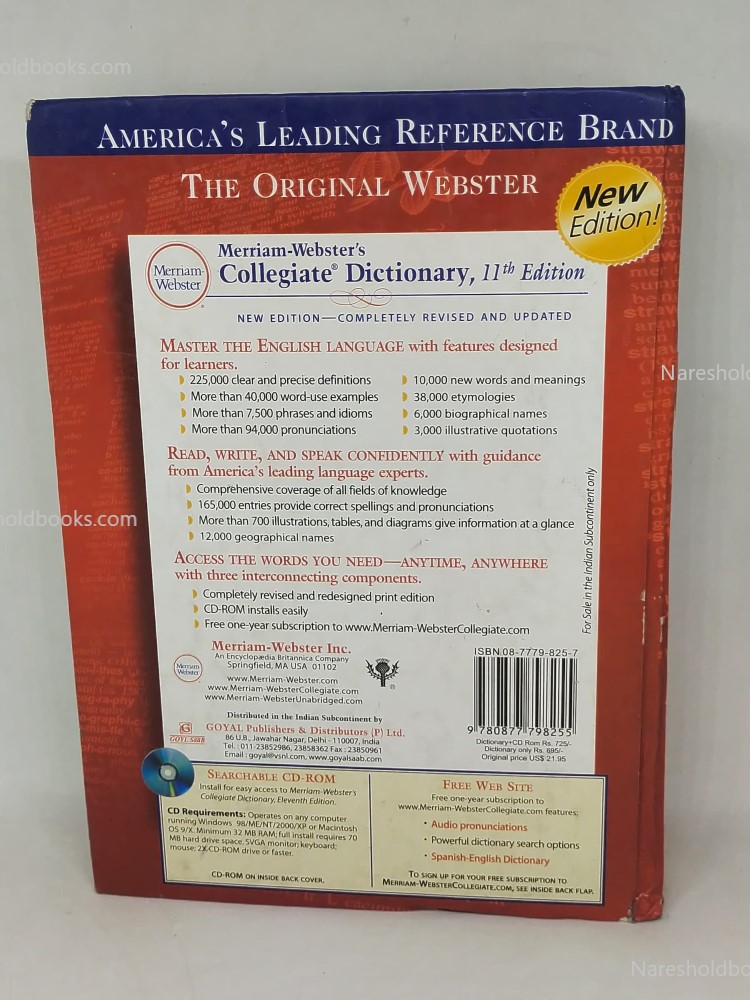 Merriam-Webster's Collegiate Dictionary by Merriam Webster,U.S