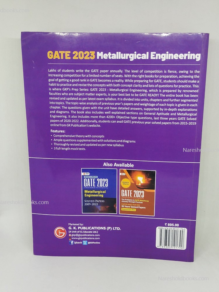 GATE 2023 Metallurgical Engineering - Guide By GKP