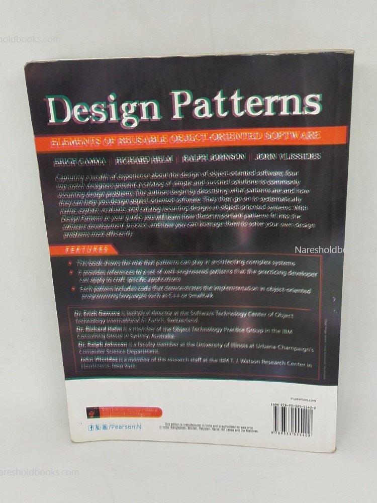 Design Patterns Elements of Reusable Object-Oriented Software by Erich Gamma Richard Helm John Vlissides Ralph Johnson