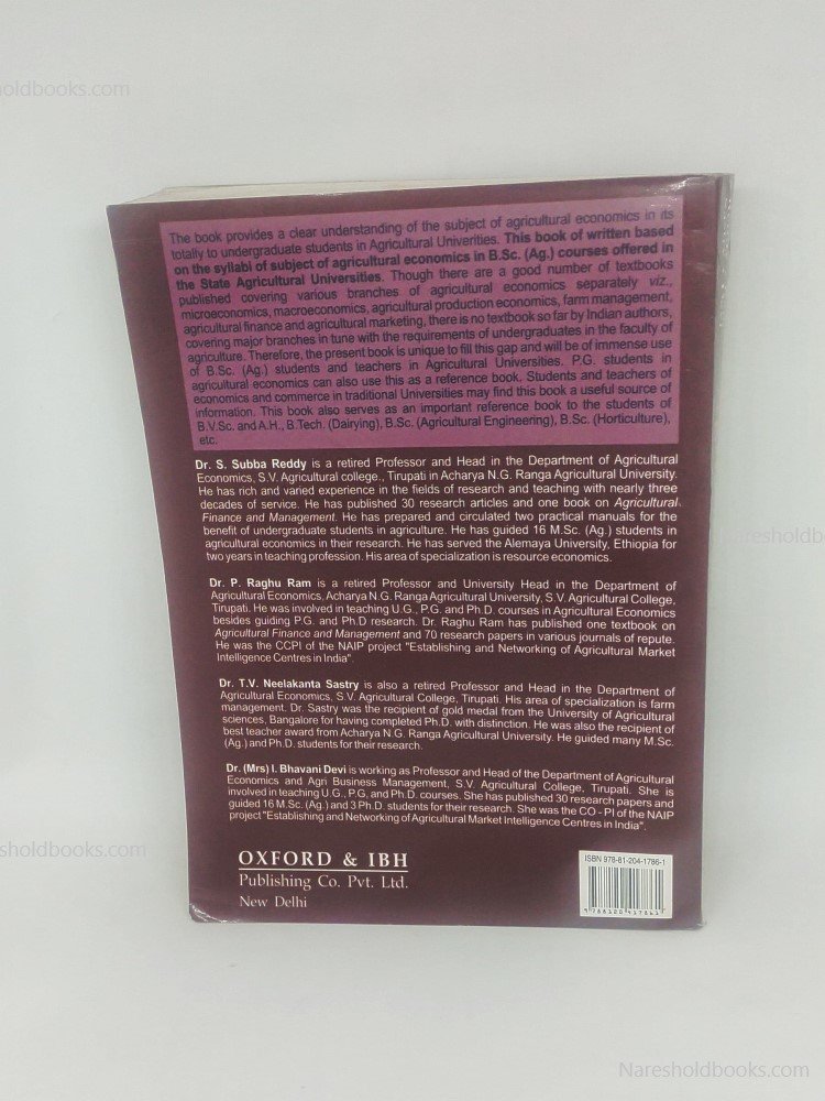 Agricultural Economics 2nd Edition by T.V. Neelakanta Sastry S Subba Reddy P Raghu Ram I. Bhavani Devi